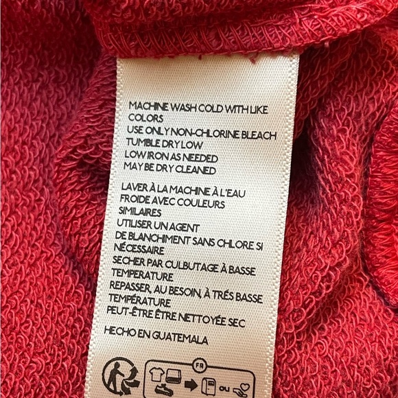 Free People We The Free Camden Sweatshirt in Red Size Medium NWOT - Picture 9 of 16